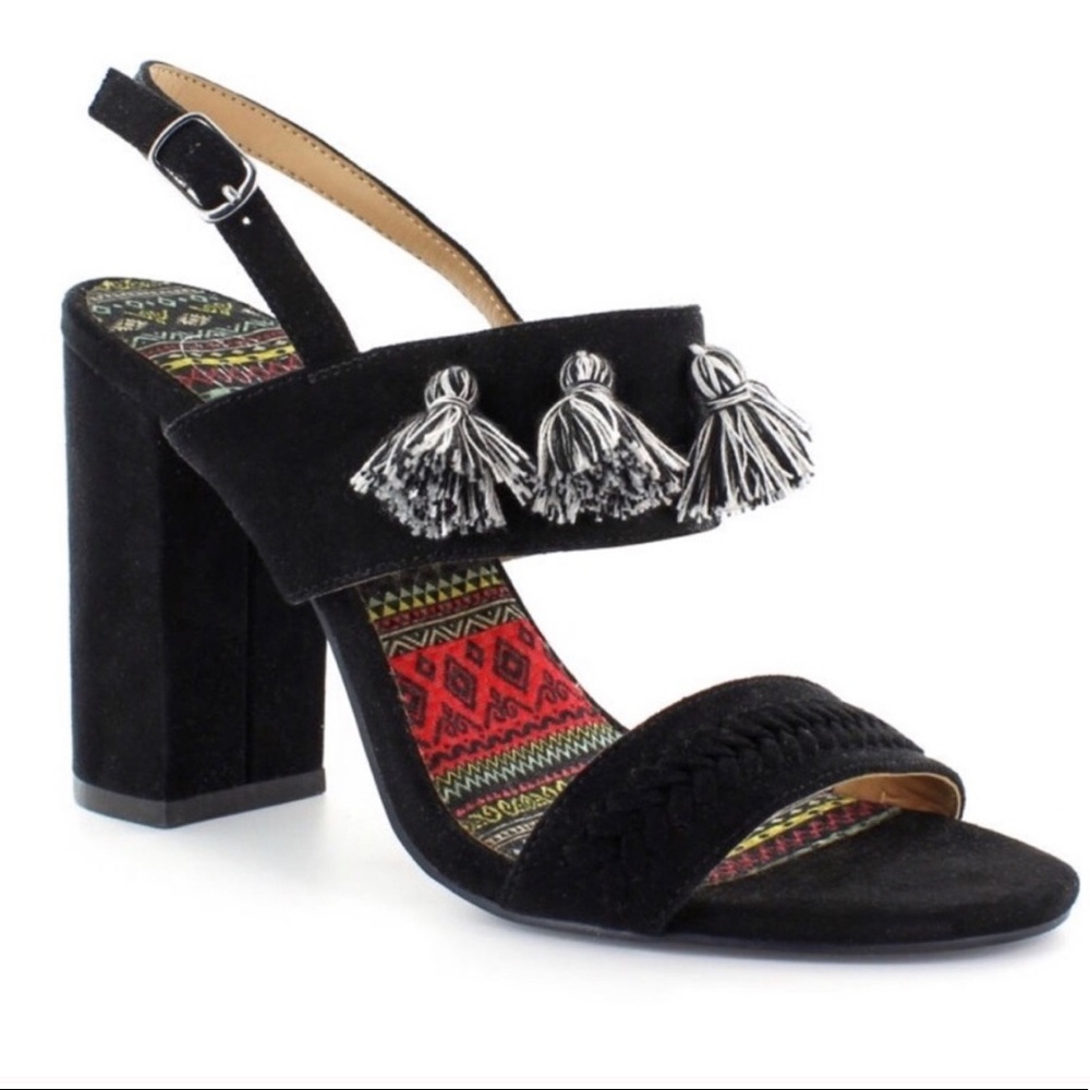 Dolce by Mojo Moxy Womens Briánna Heeled Black Sandals 👡 Size 8.5 M NWT